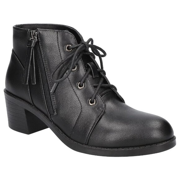 Easy Street Womens Becker Ankle Boots Side Zip Black 9.5 Block Heel MSRP $59 - Picture 1 of 4